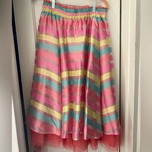 Halogen X Atlantic Pacific Stripe Organza skirt size M
